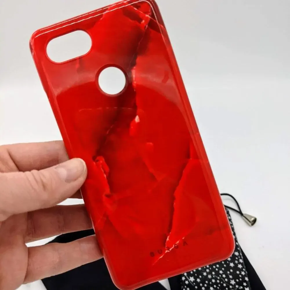 Burga Red Wave And Black Star Pixel 3 Phone Cases